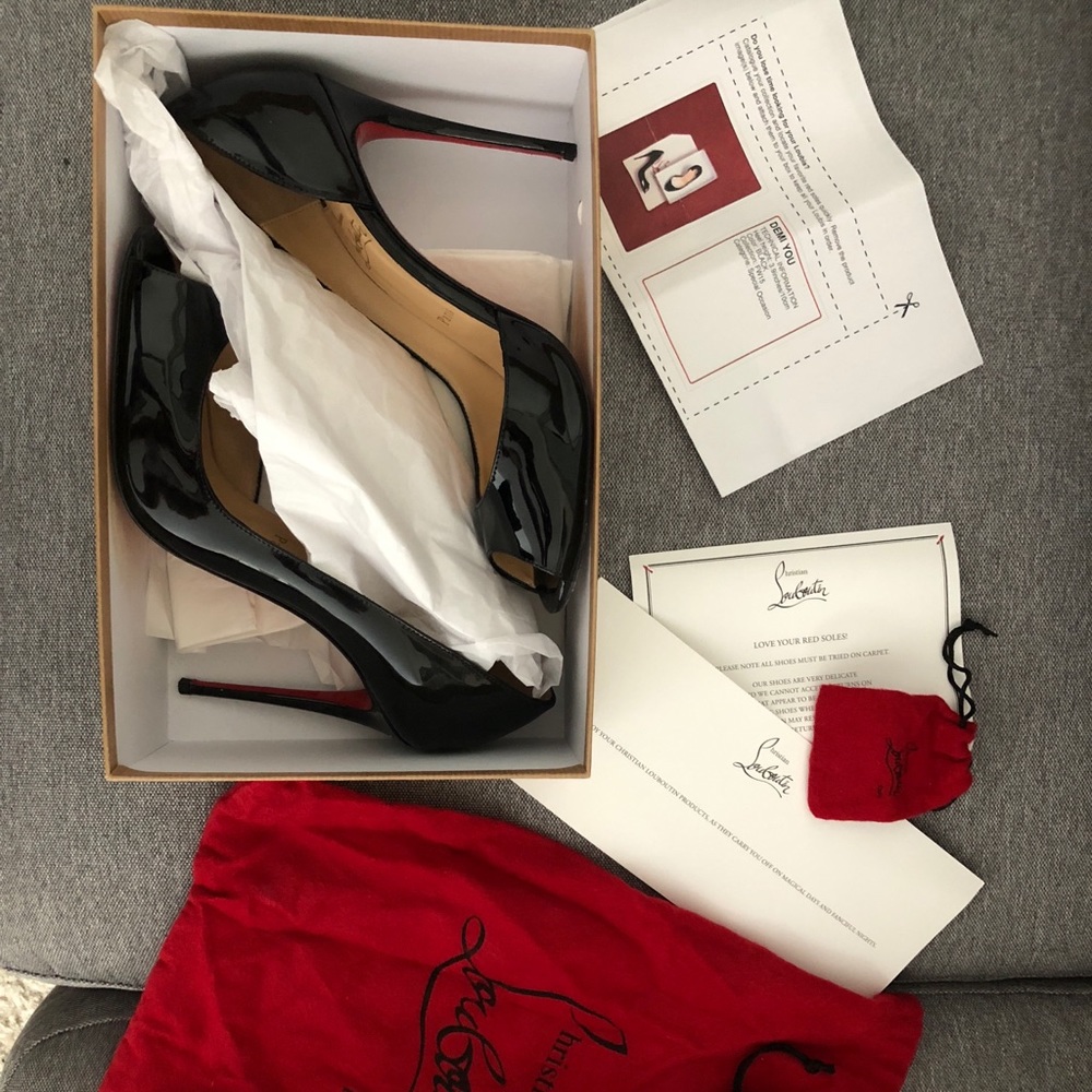 Christian Louboutin Heels100 Black Peep ToeSize40